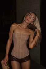 Load image into Gallery viewer, Sculpted Allure Corset – Café Crème
